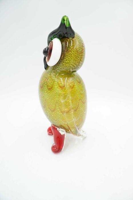 SZKLANA figurka styl murano sowa
