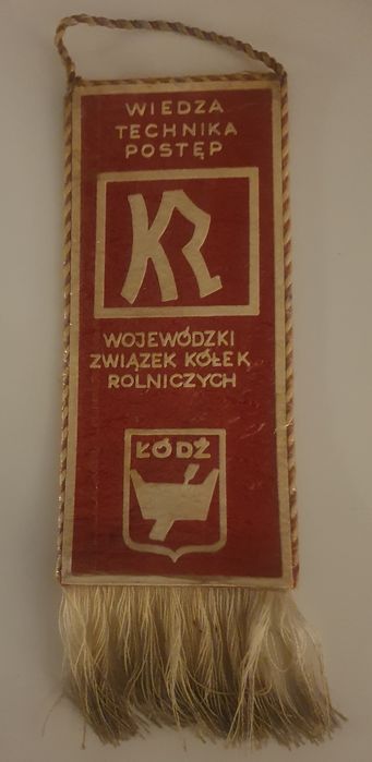 Proporczyk 1977 r Wojewódzki Związek Kółek Rolniczych Łódź