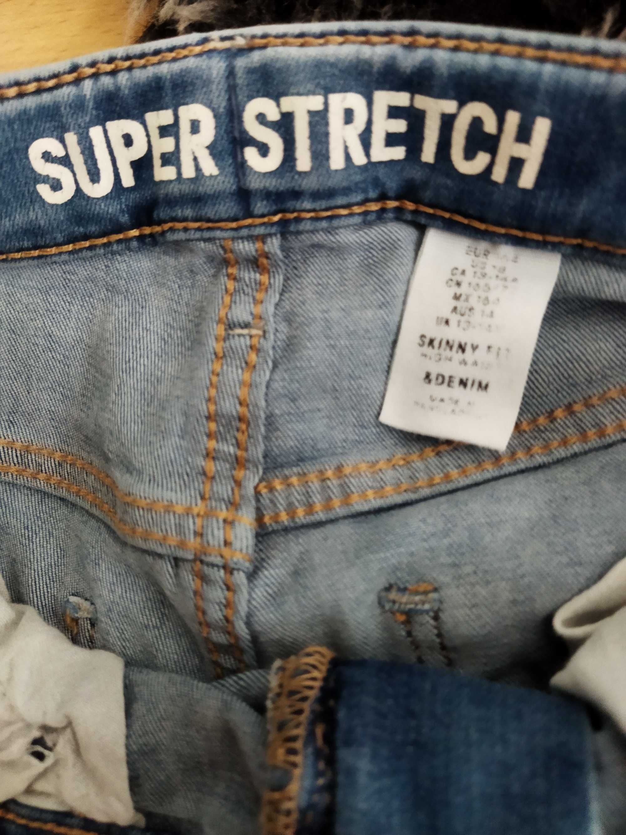 Spodnie jeans wysoki stan stretch Skinny fit S