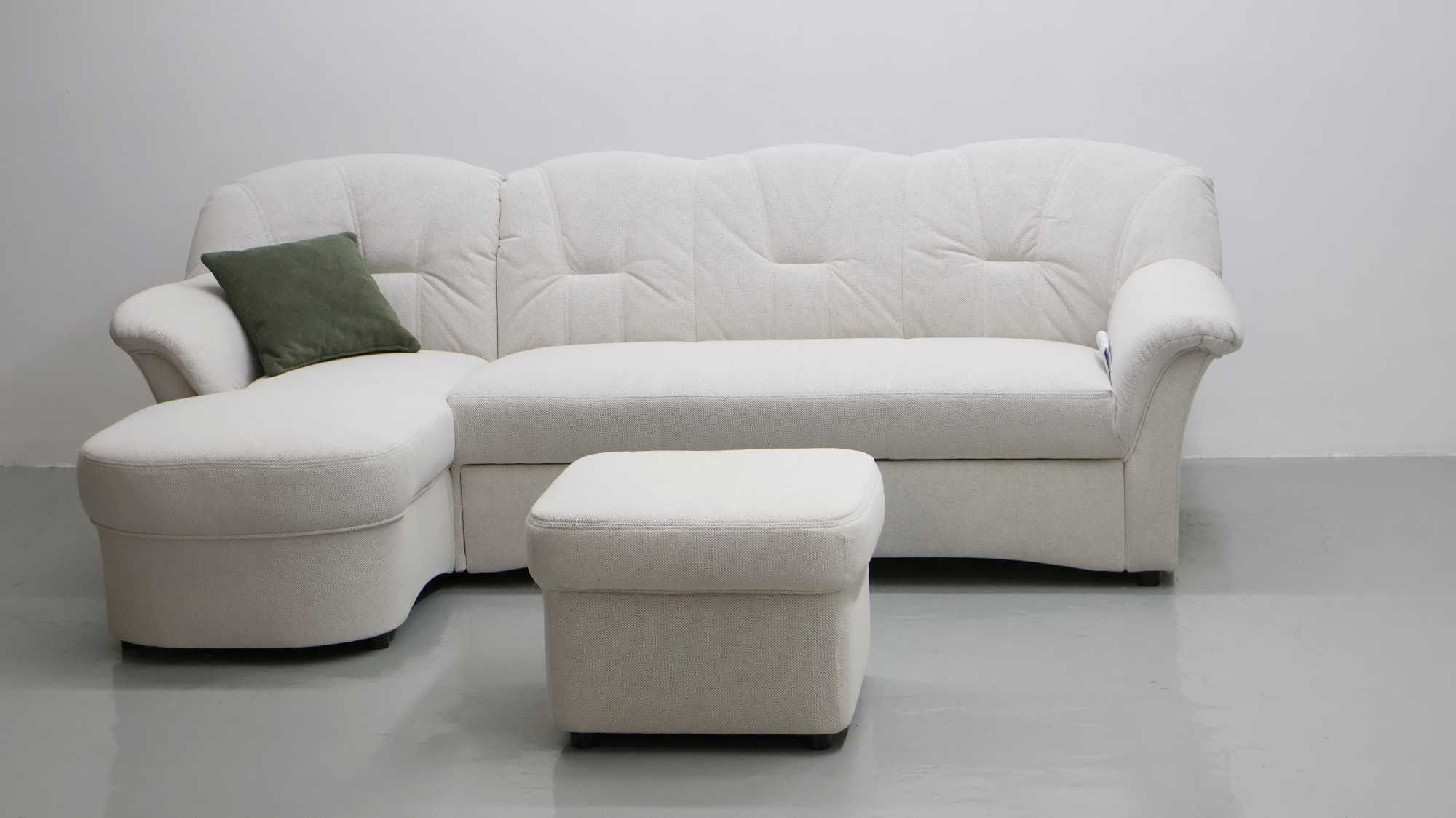 THD NOWY narożnik z funkcją spania + pufa KANAPA sofa rogówka tkanina