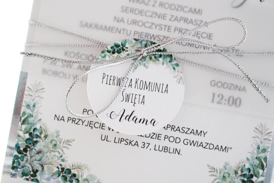 Zaproszenia komunijne na komunię chrzest chrzciny