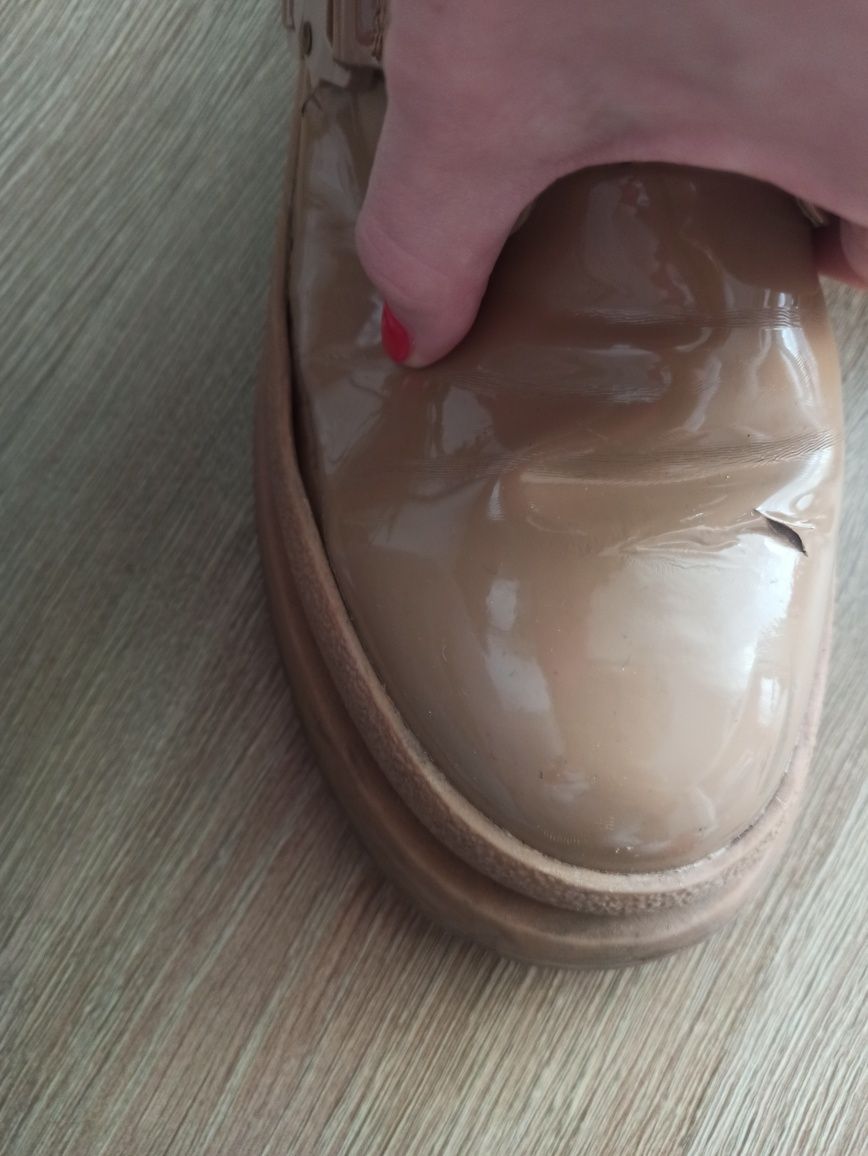 Brązowe beżowe camelowe botki workery 40 trapery