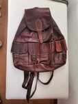Mochila de pele verdadeira