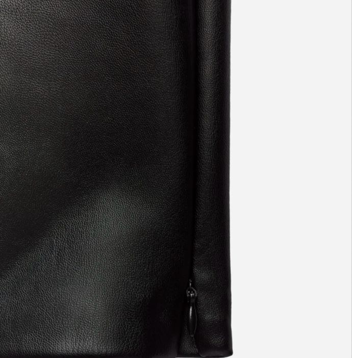 Стильні чорні штучні шкіряні штани ZARA