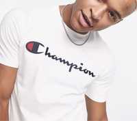 Мужские футболки Champion черная белая чемпион