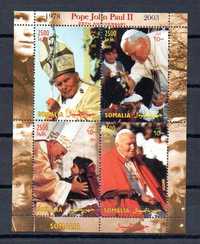 Znaczki Somalia - Papież  JP II - arkusz
