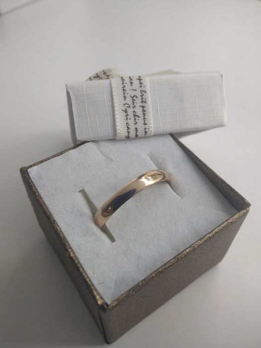 Złota obrączka półokrągła złoto 583 rozmiar 24  916