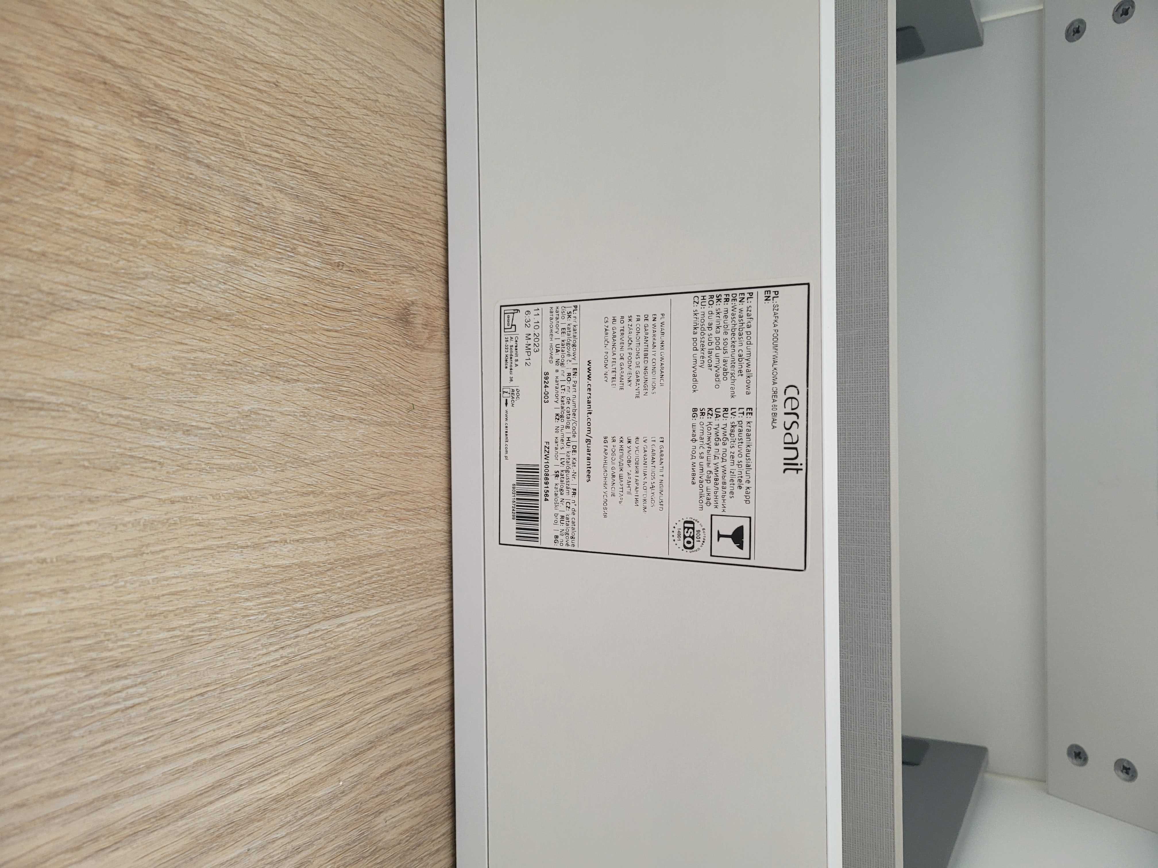 Szafka z umywalką CREA 60 biała