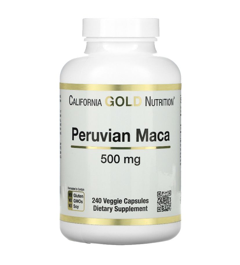 California Gold Nutrition, перуанская мака, 500 мг, 240 капсул