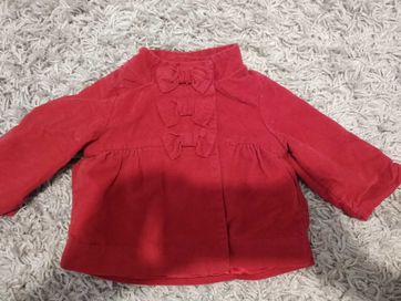 Płaszczyk czerwony Baby Gap 0-6 miesięcy jesienny wiosenny płaszcz