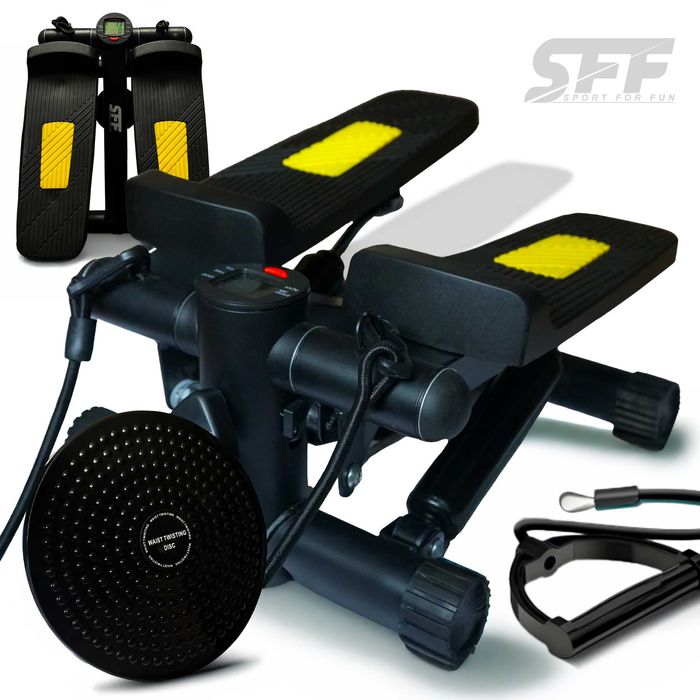 Stepper do Fitness Steper z Linkami Ćwiczeń Aerobiku Licznik + TWISTER