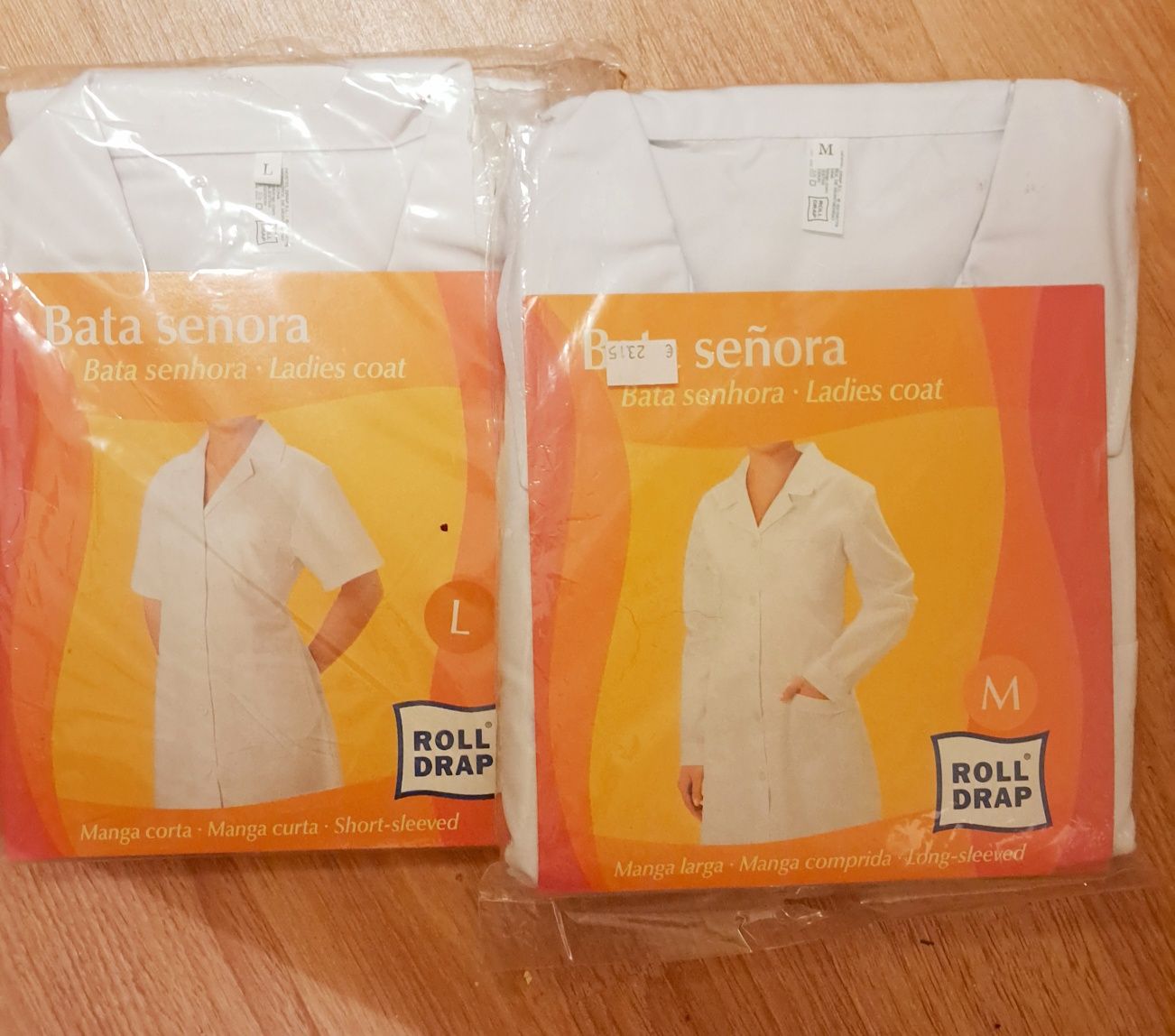 Aventais, calças e batas Roll Drap- novos e embalados