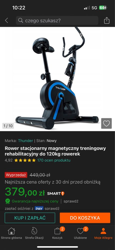 Rower stacjonarny magnetyczny