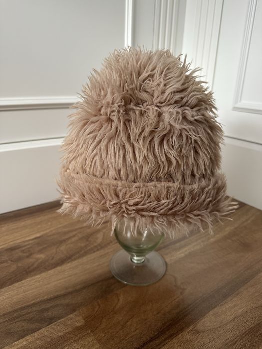 Oryginalna czapka vintage pudrowy roz