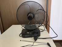 Antena de televisao antiga a funcionar