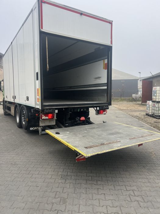 Scania P500/2019/winda/oś skrętna/dmc26t/podgrzewany box/480tys/