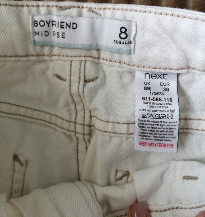 Джинси бойфренди білі Next 8р