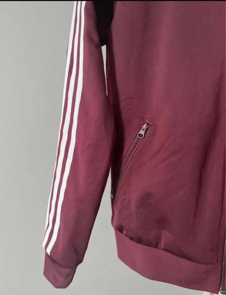 Bluza damska Adidas bordowa burgundowa czerwona XS 34