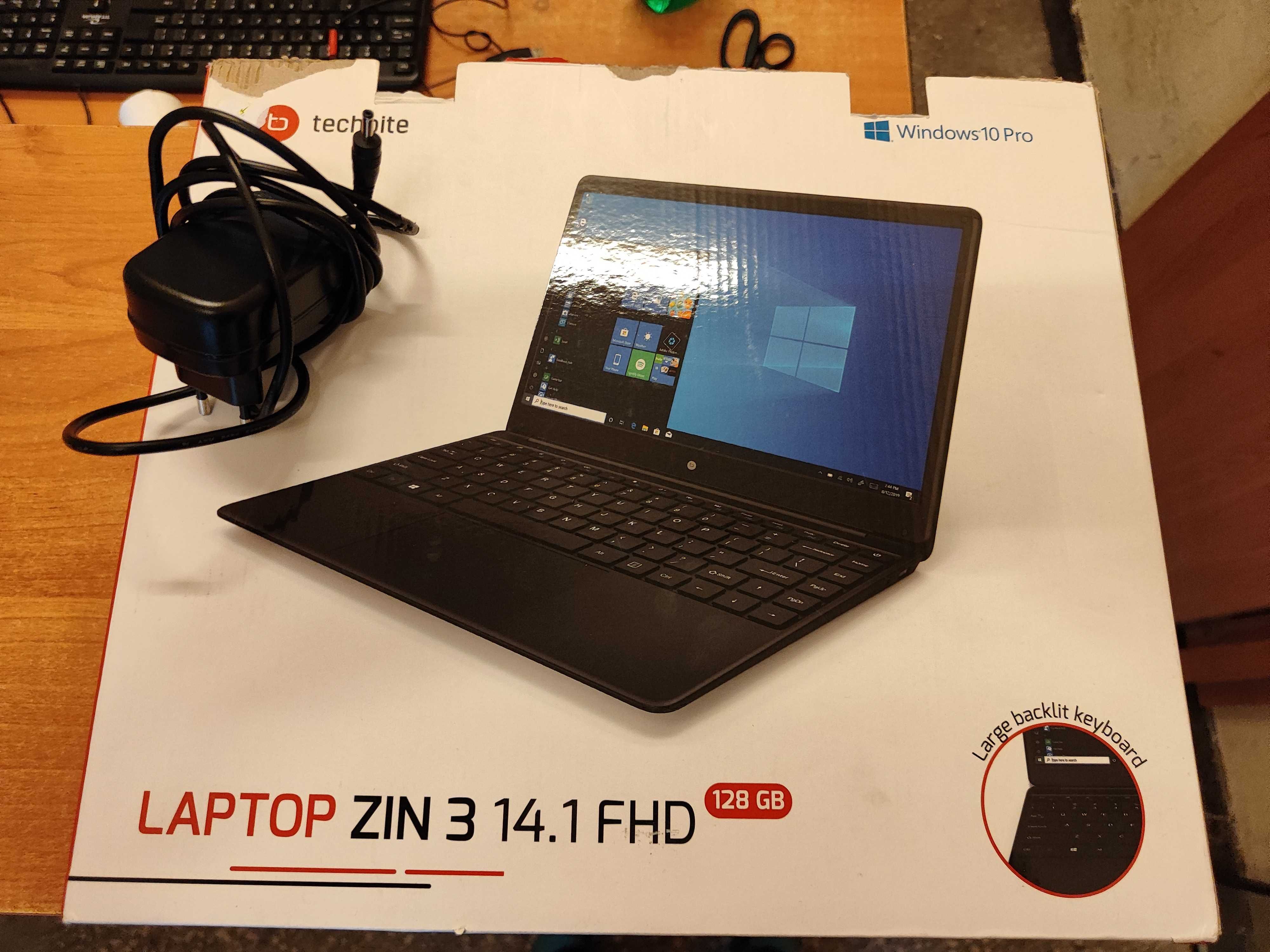 Laptop ZIN 3 14.1 FHD Win10 PRO 5000mAh Folia fabryczna JAK NOWY