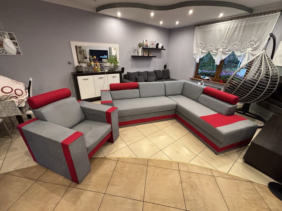 Narożnik kanapa z fotelem zestaw