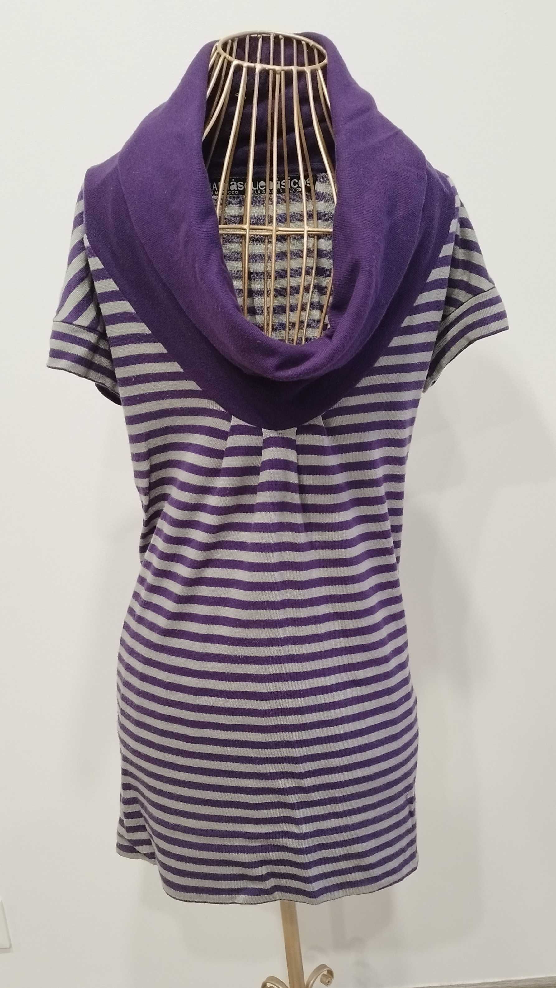 Vestido Zara Roxo e Cinzento