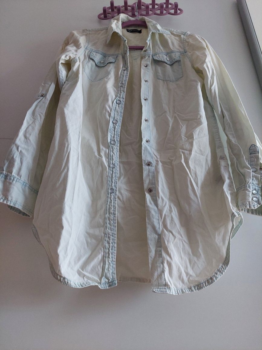 Koszula jasny jeans oversize Sisters point S