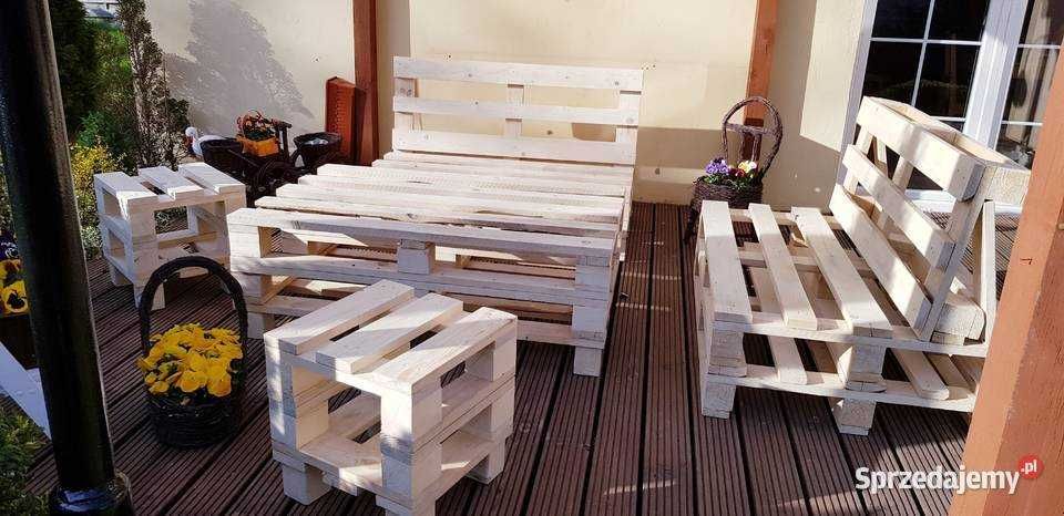 Meble ogrodowe z PALET na taras*balkon*ogród ławka stół