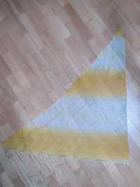 Pareo chustka trójkąt  żółto-biała