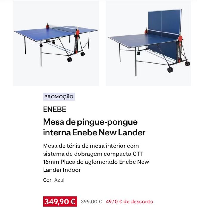 Mesa de pingue-pongue interna Enebe New Lander