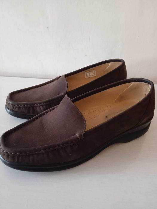 Damskie skórzane zamszowe buty mokasyny r. 40