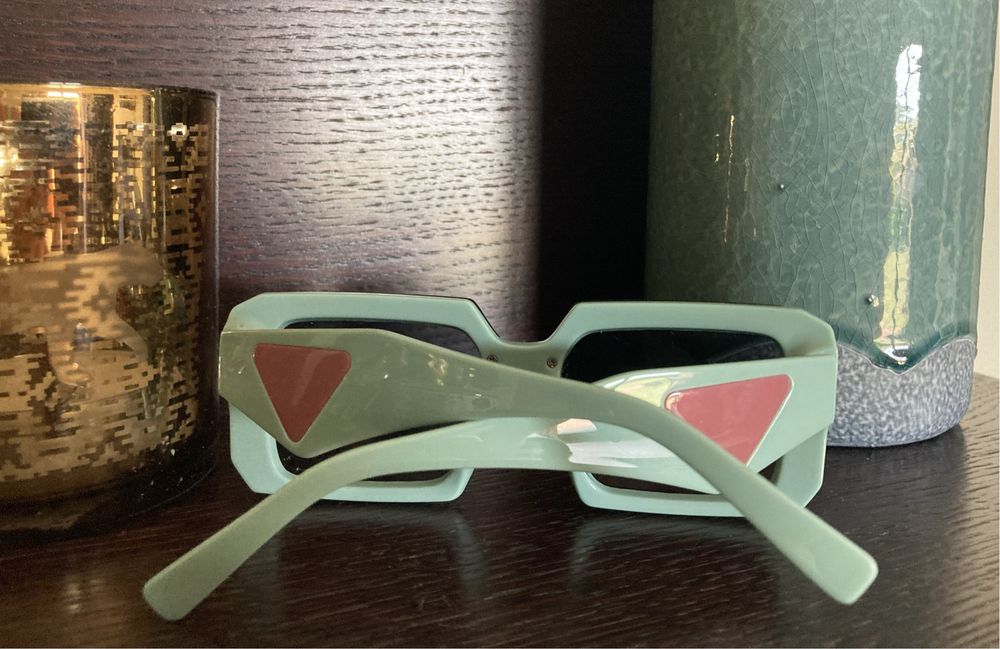 Nowoczesne okulary design  przeciwsłoneczne  turkus mięta Okazja