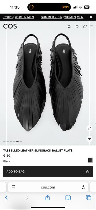 Продам балетки слінгбеки COS 37 розм