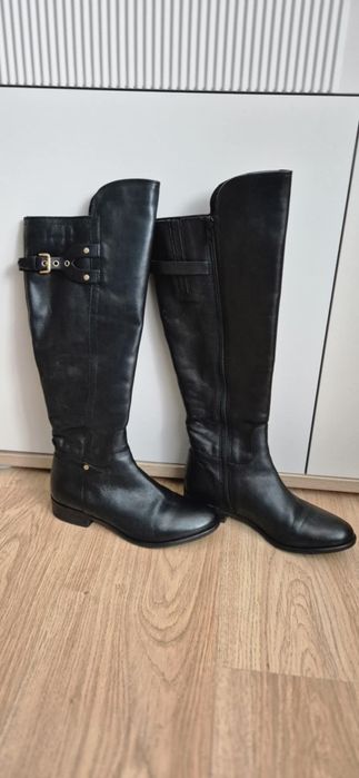 Kozaki damskie skórzane rozmiar 37