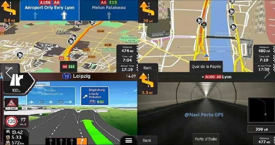 GPS Profissional 9" Camião/Autocarro |Europa + Marrocos 2024 | Android