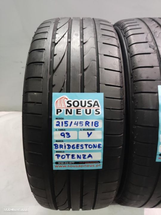 2 pneus semi novos 215-45r18 bridgestone - oferta dos portes