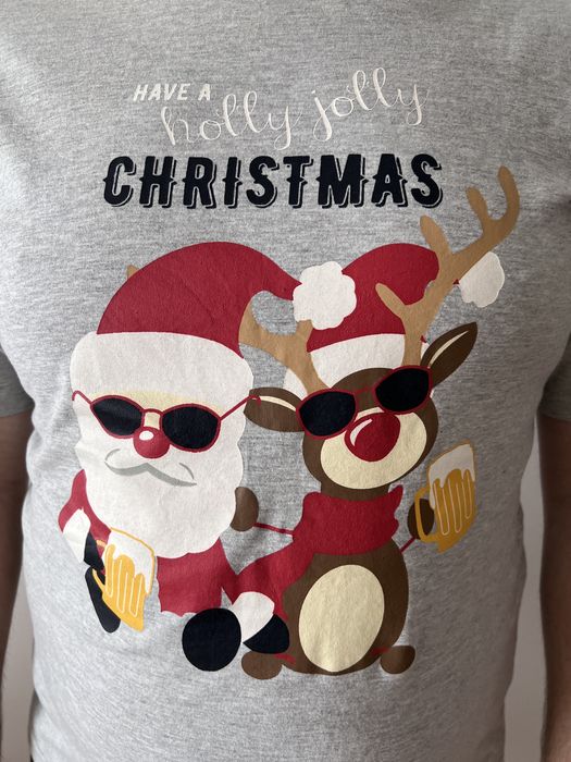 Świąteczna koszulka Tshirt z nadrukiem, ZL, VRS