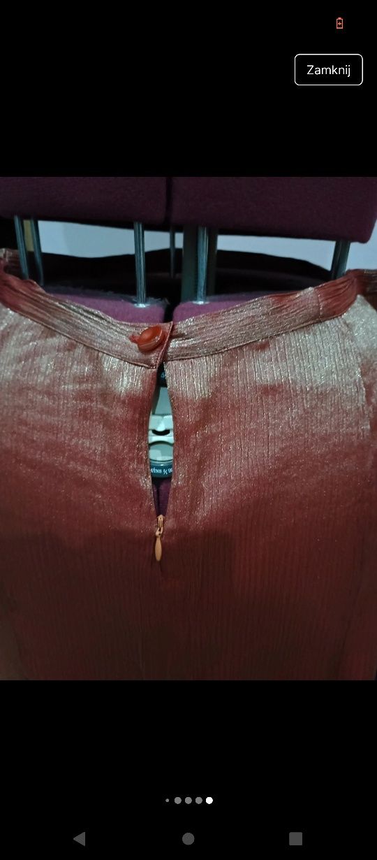 Garsonka żakiet i spódnica bordowe rozmiar XXXL