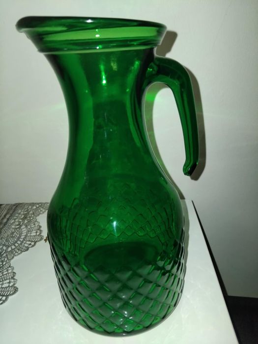 Zieleń butelkowa dzbanek sygnowany