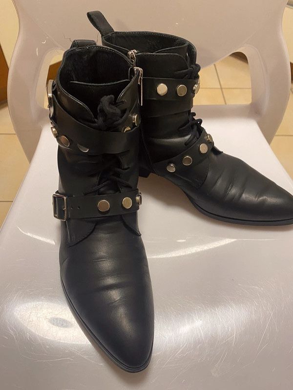 Simple botki sztyblety workery ćwieki klamry za kostkę