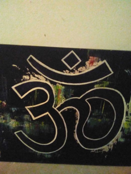 Pintura óleo em tela, Simbolo Yoga