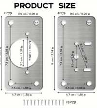 Conjunto de 2 placas de Reparação de dobradiça