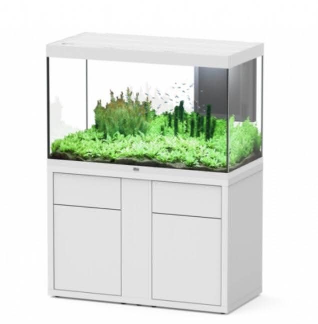 Akwarium z szafką szklane białe