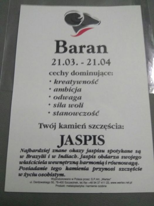 Zawieszka, wisiorek, kamień"Jaspis"