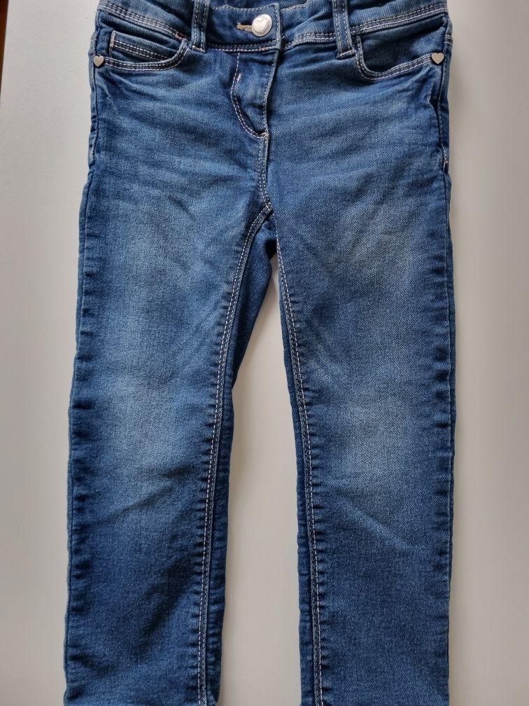 Spodnie dżinsowe, jeansy dziewczęce rozmiar 104