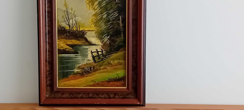 Quadro Vintage Pintura original assinada  a óleo sobre tela