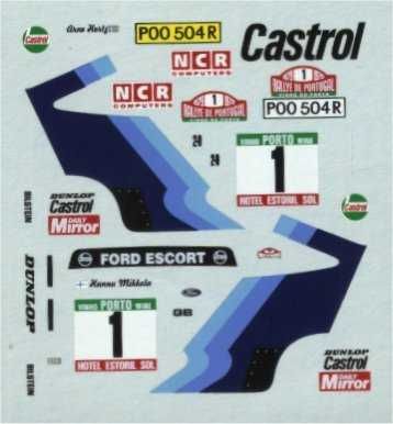Decalque -Ford Escort MK2 -Vencedor Rally Portugal 1979- Hannu Mikkola