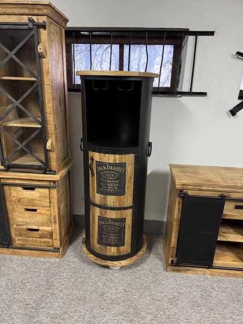 Wyjatkowy okrągły Barek styl LOFT JACK DANIELS Nowy Faktura Vat