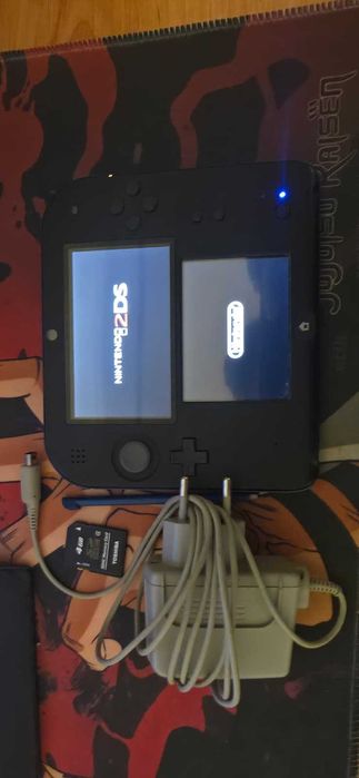 Nintendo 2DS (com carregador,caneta e cartão memória 4GB)