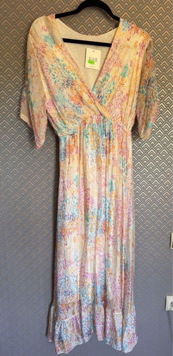 NOWA Letnia/ wiosenna jedwabna sukienka