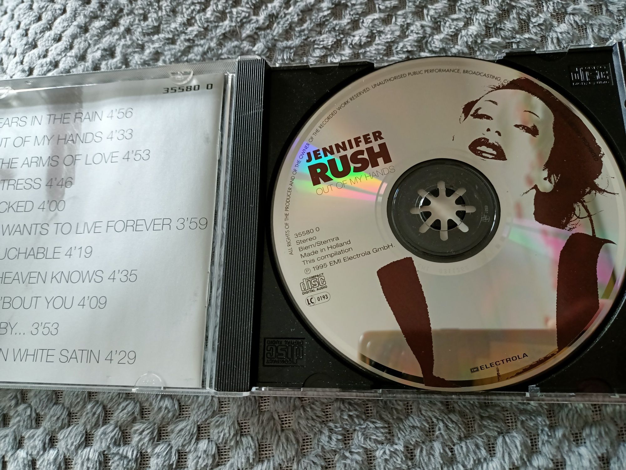 Jennifer Rush - Out Of My Hands (CD, Album, Club)(vg+)